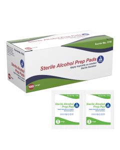 Alcohol Prep Pads Large Bx/100 Sterile